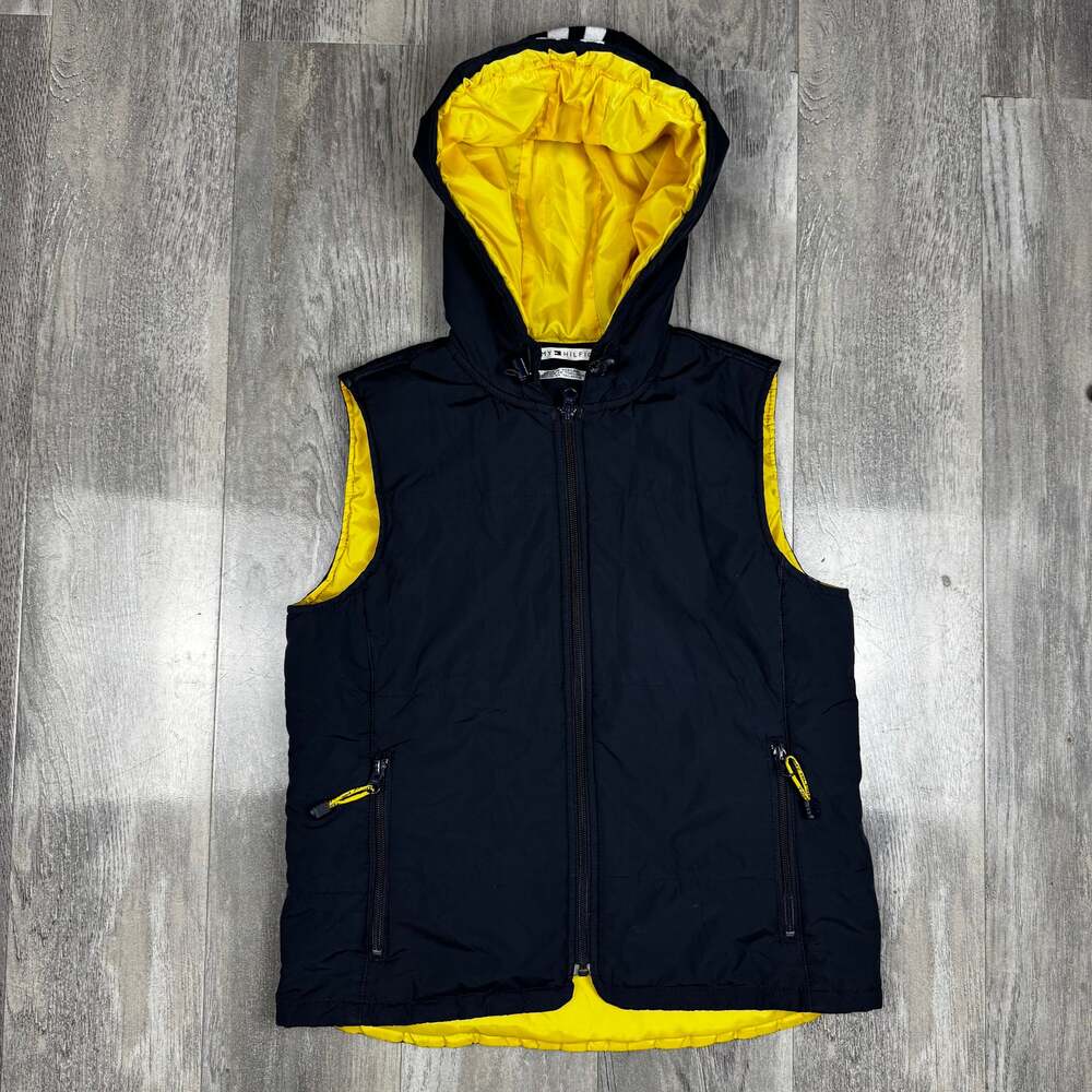 Tommy Hilfiger Men's Hooded Puffer Vest Navy Blue